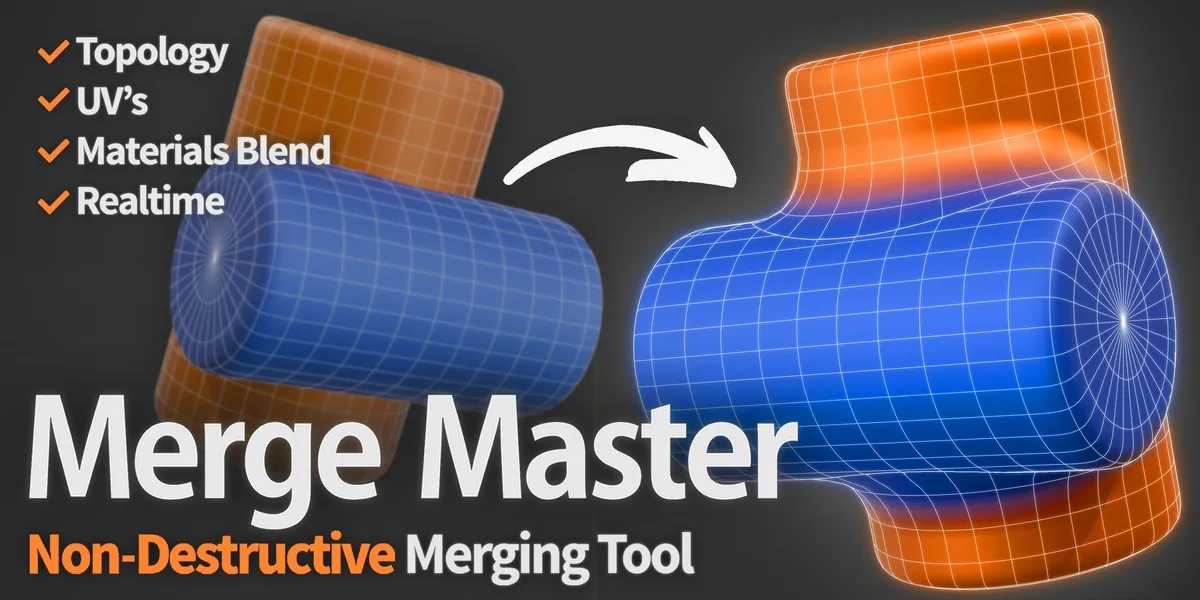 Merge Master v1.1.0 for Blender 网格合并整理插件