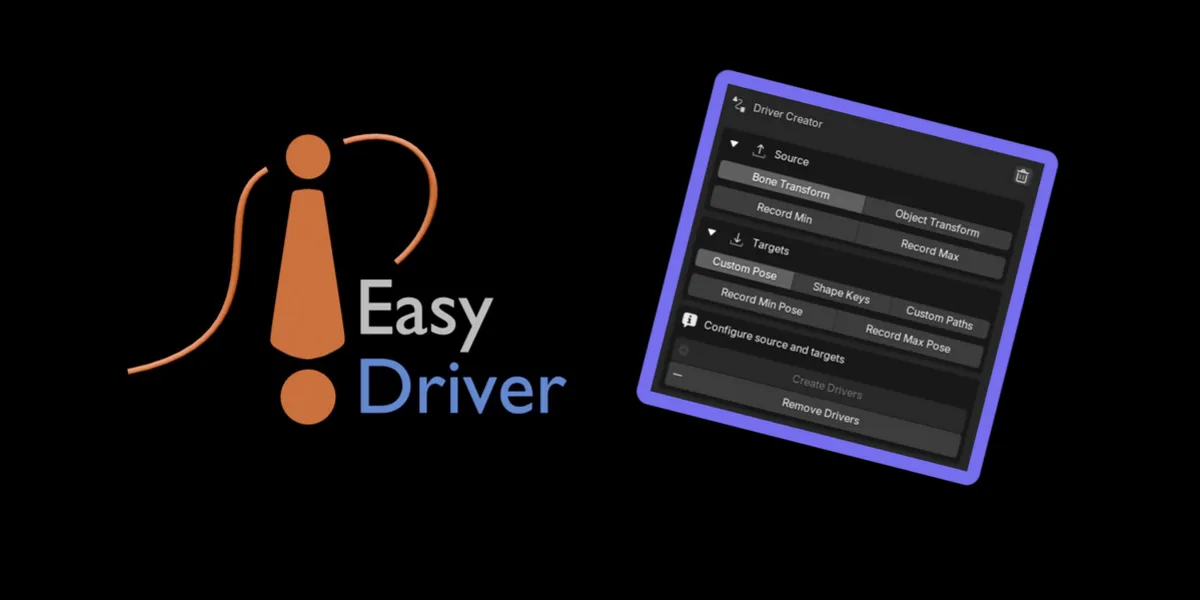 Easy Driver v2.0.1 for Blender 驱动器控制插件