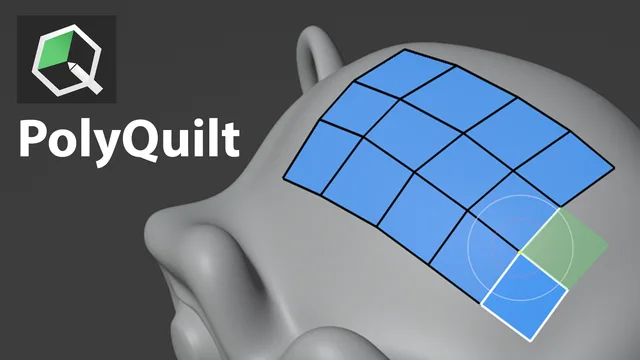 PolyQuilt v1.46.7 for Blender 多边形布线建模插件