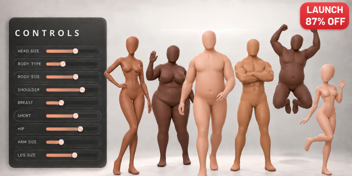 Bodiez for Blender 可调男女基础人体模型