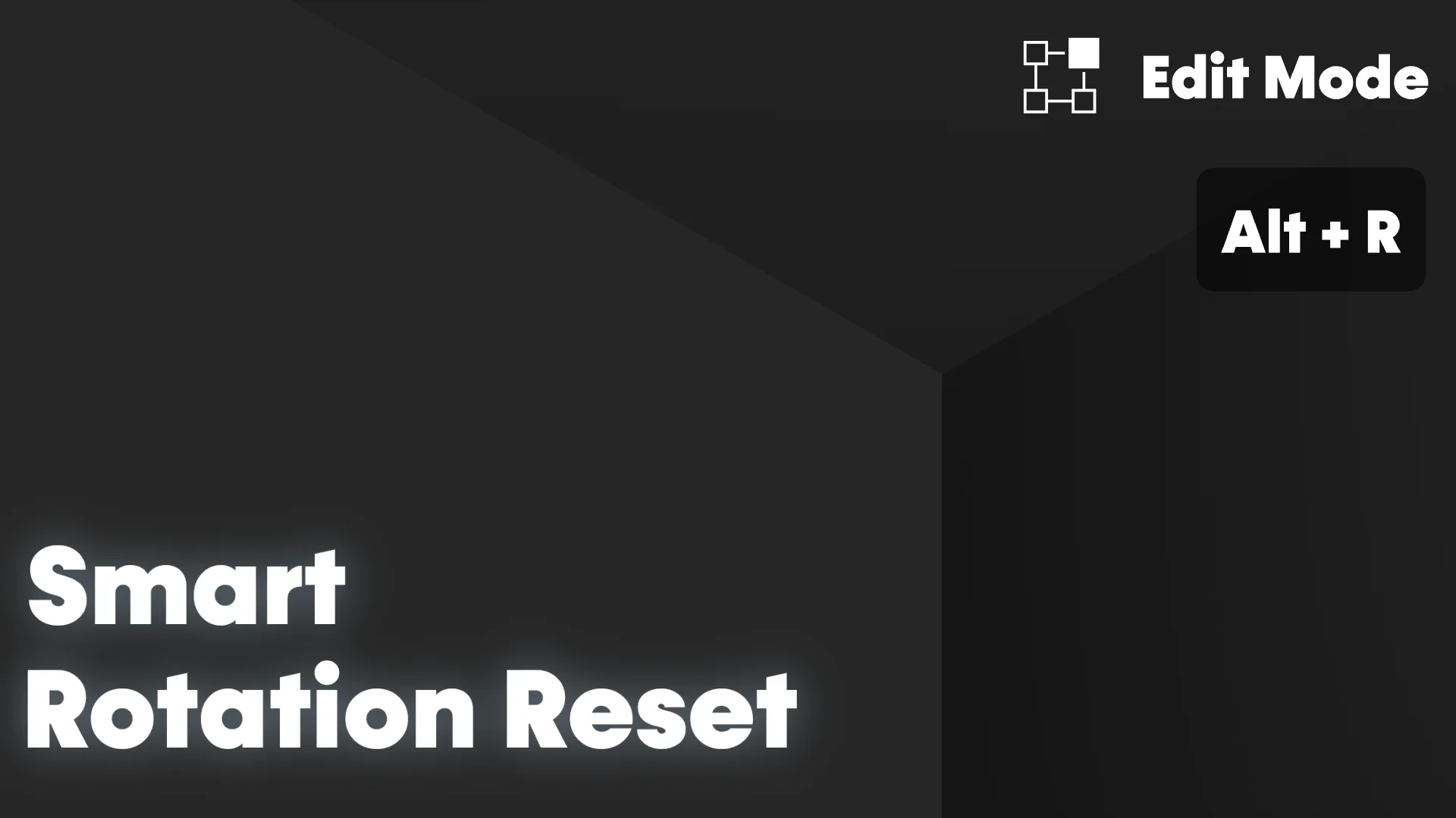 Smart Rotation Reset 1.2.0 for Blender 网格朝向校正