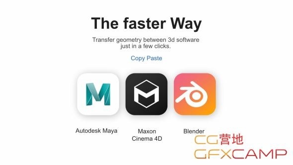 Quick Copy Paste for Blender/Maya/Cinema 4D 几何互传