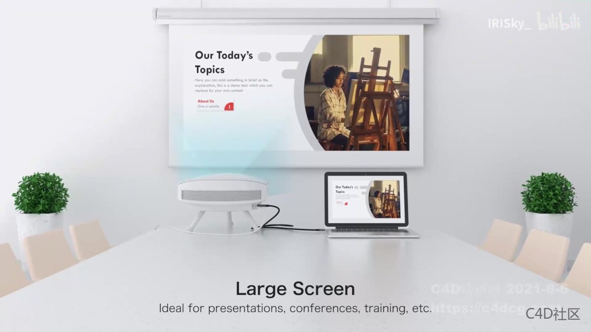 USB-C转HDMI线 广告宣传动画