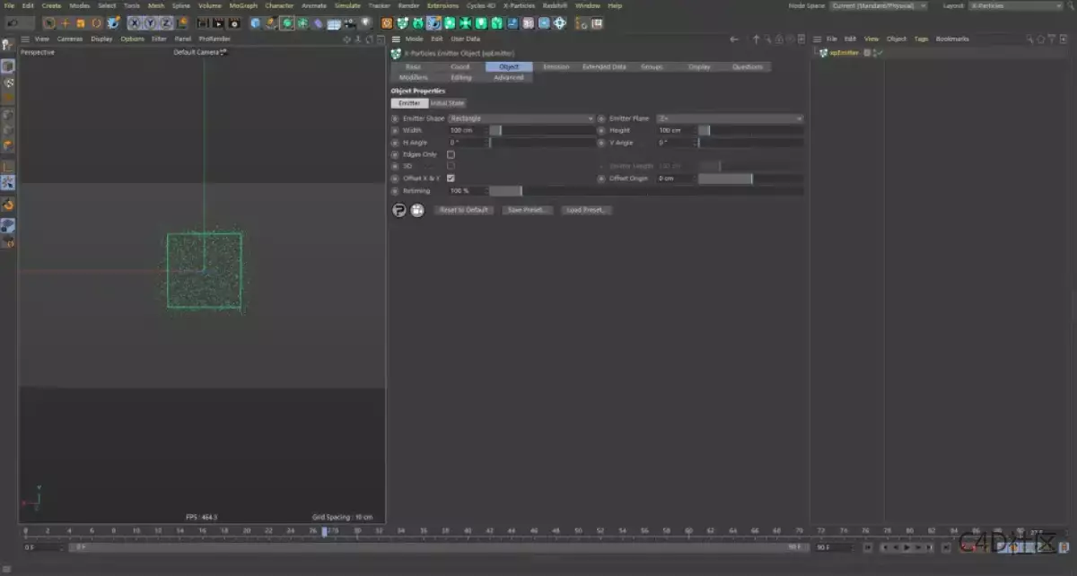 X-particles Emitter-Object