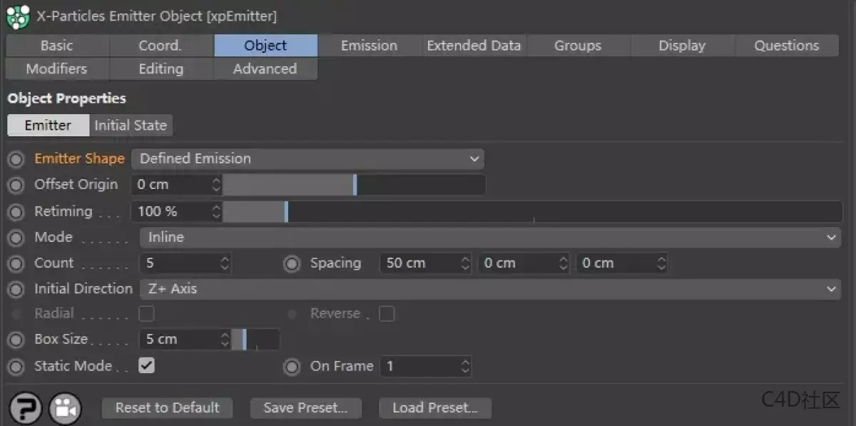 X-particles Emitter-Object