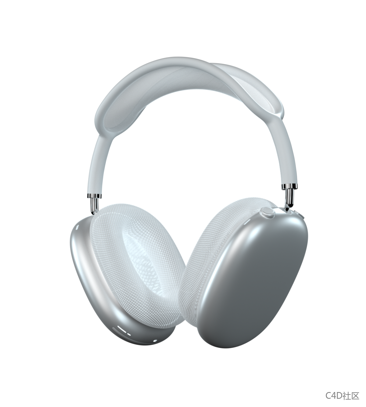 Airpods Max头戴式耳机模型-磨砂铝材-网布