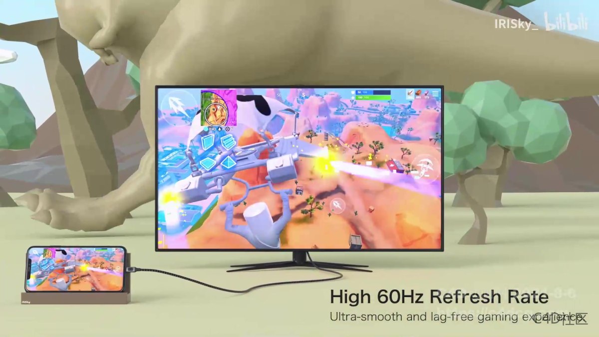 USB-C转HDMI线 广告宣传动画