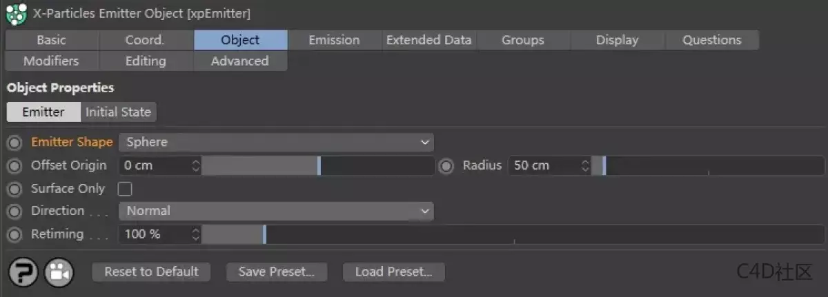 X-particles Emitter-Object