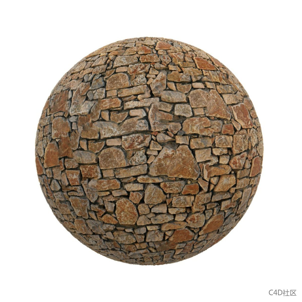 褐色铺路面石头纹理贴图