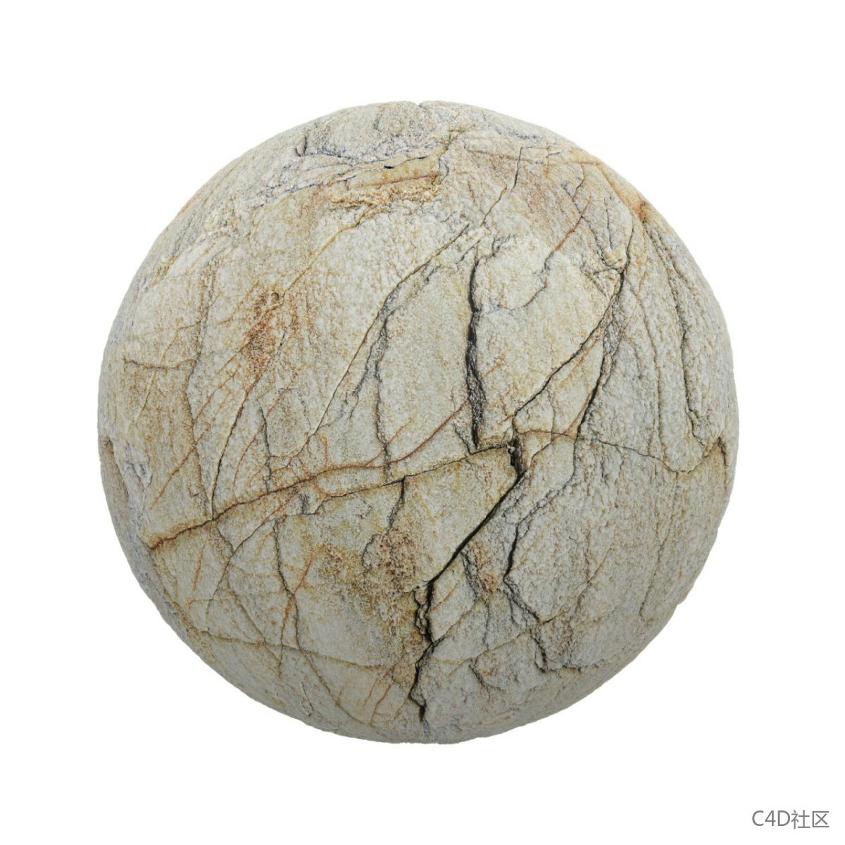 ​有裂缝的黄石纹理贴图