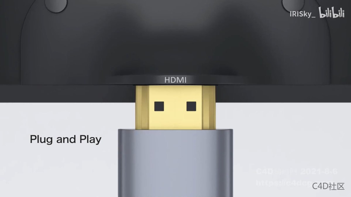 USB-C转HDMI线 广告宣传动画