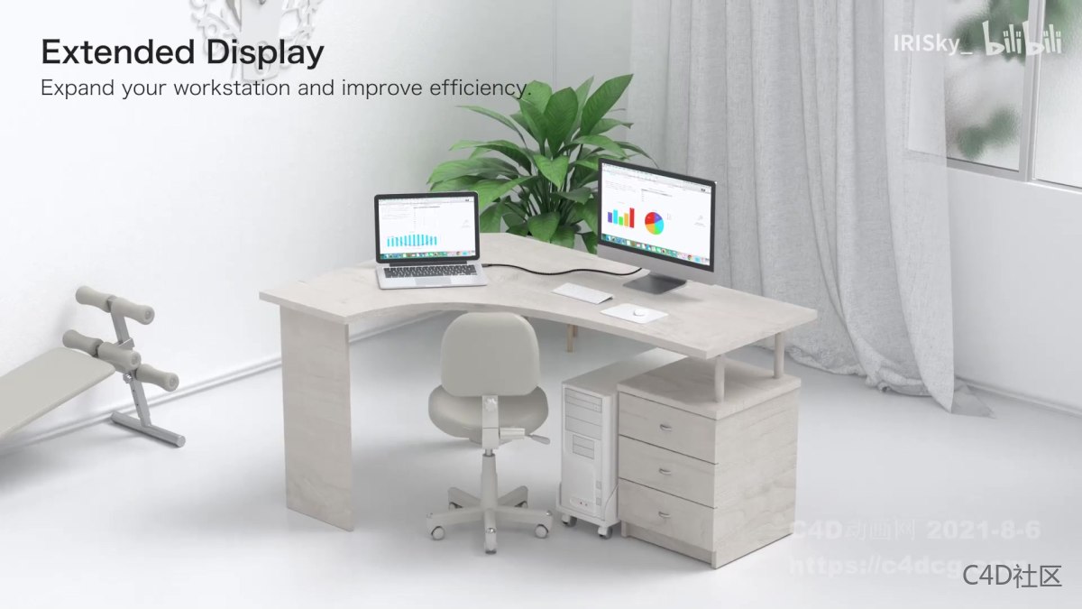 USB-C转HDMI线 广告宣传动画