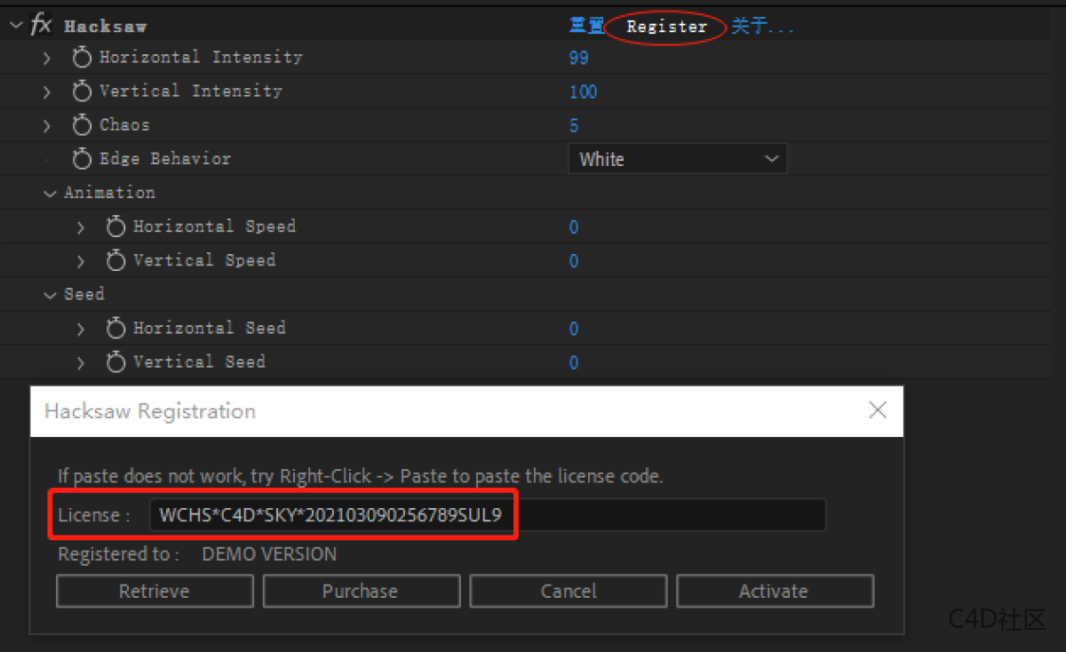 Hacksaw V1.0 For AE/PR 随机切片拉伸故障特效插件