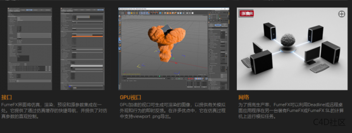 Sitni Sati FumeFX 5.0.7 for Cinema 4D 流体动力学模拟插件