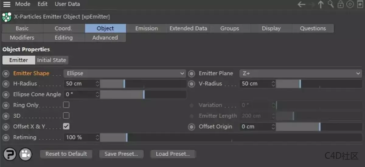 X-particles Emitter-Object