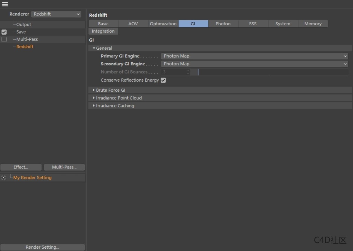Redshift翻译：功能中文解释-全局光照_光子映射GI引擎