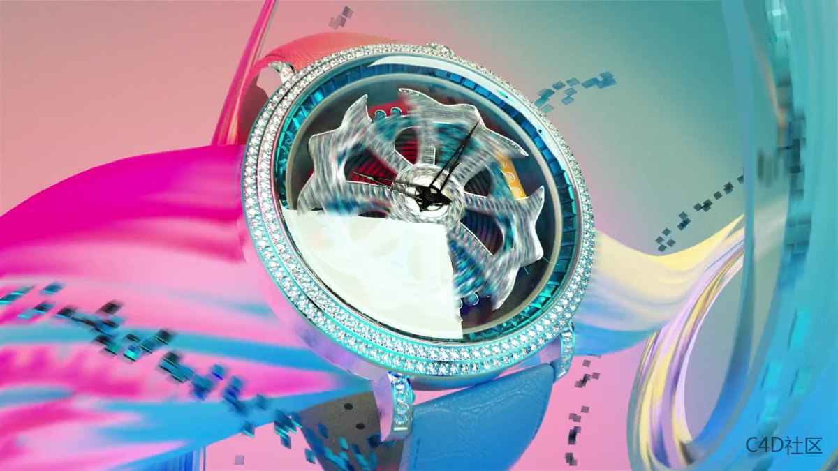 Anne Coquine Brand 女士钻石手表动画