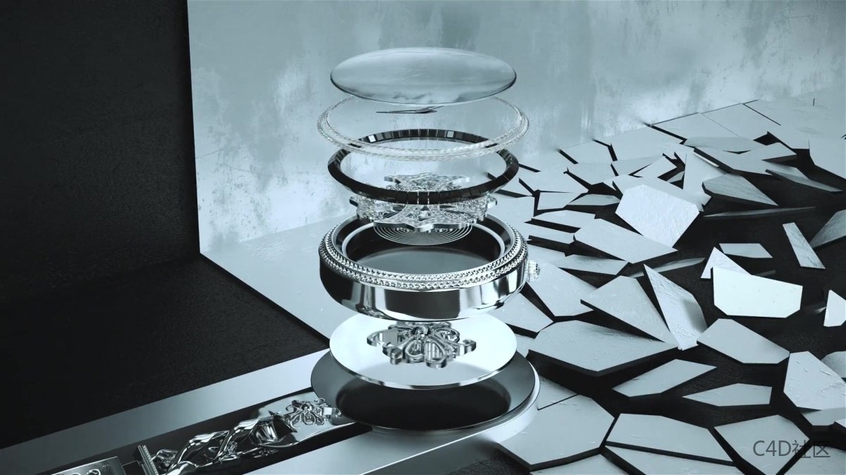 Anne Coquine Brand 女士钻石手表动画