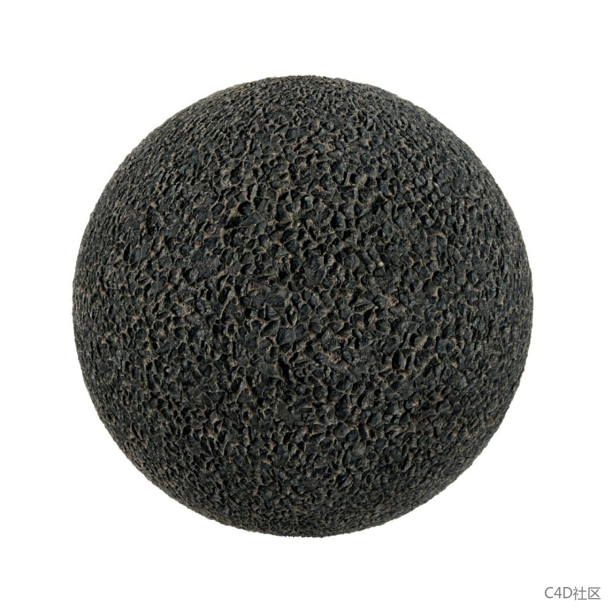 黑色小砾石材质纹理贴图