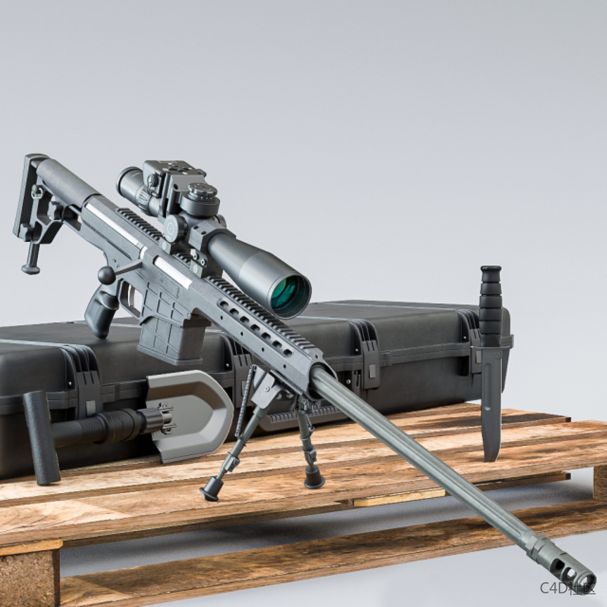 高精度匕首军刺模型（含材质）