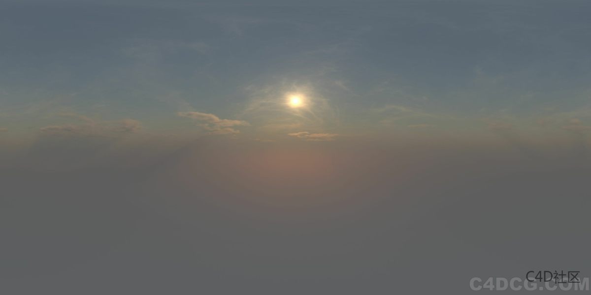 4K-HDRI-全景天空-天空昏黄