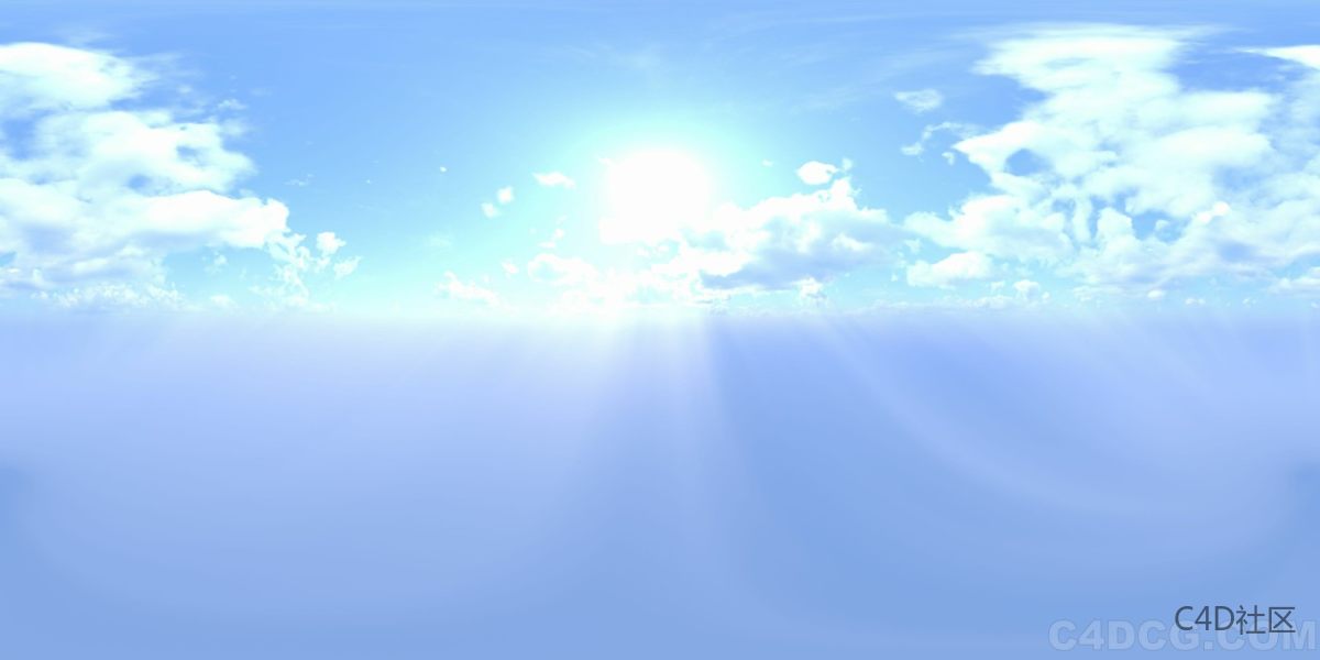 4K-HDRI-全景天空-云层稀疏希捷丰富