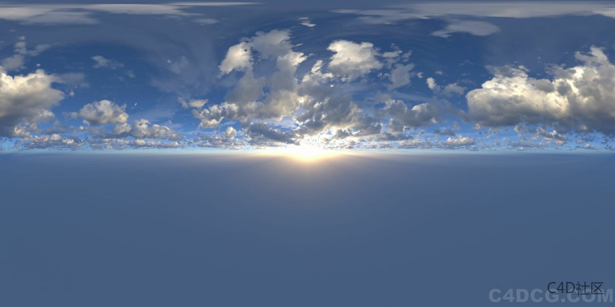 4K-HDRI-全景天空-日出云层丰富细节也丰富