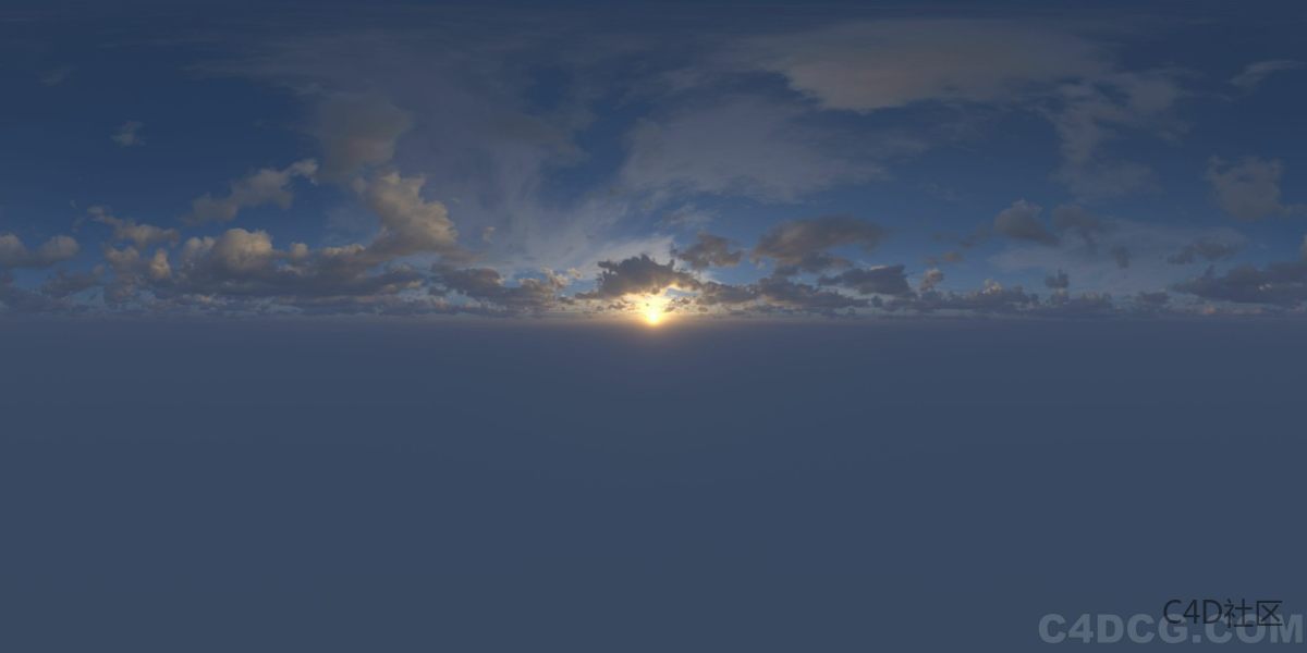 4K-HDRI-全景天空-日出拂晓时分云层丰富