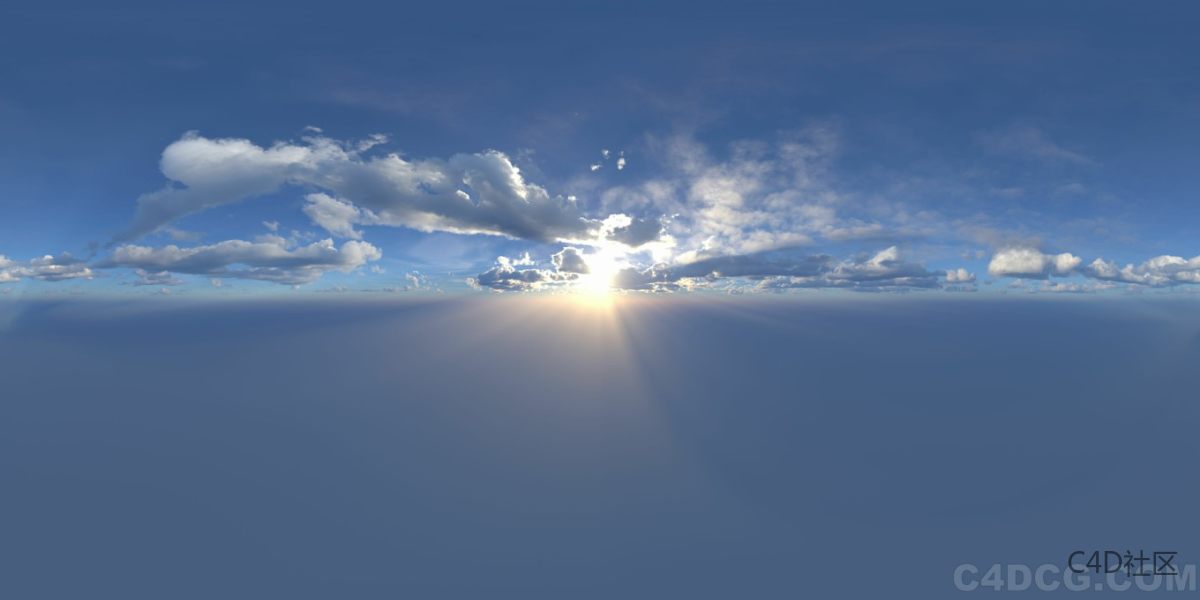 4K-HDRI-全景天空-阳光明媚天空多云