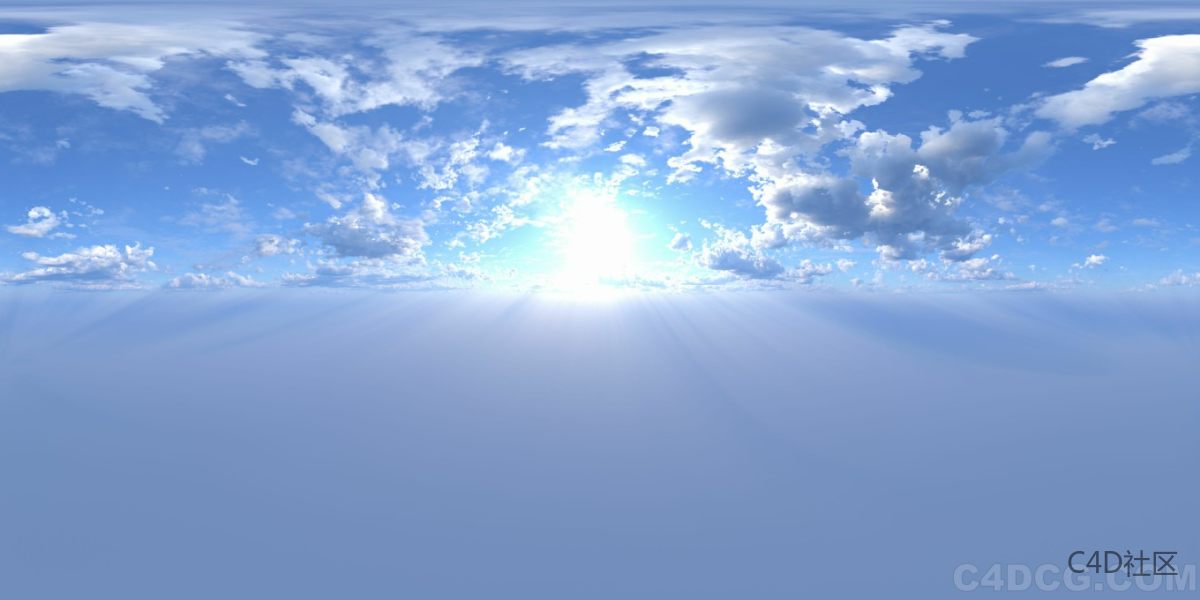 4K-HDRI-全景天空-上午十点的太阳