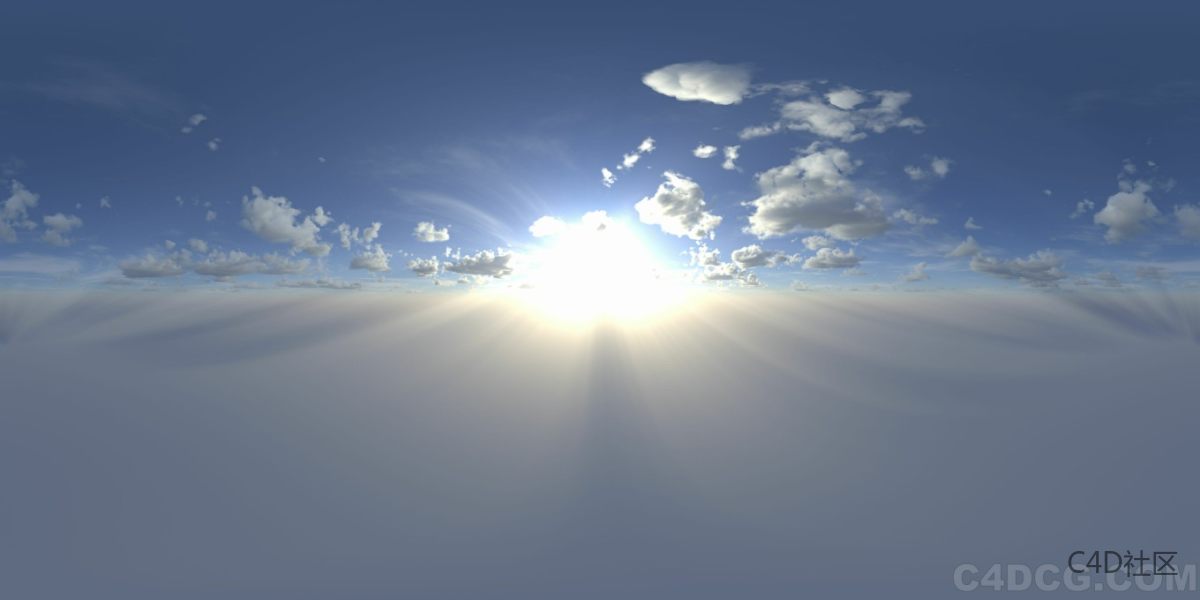 4K-HDRI-全景天空-云朵很丰富