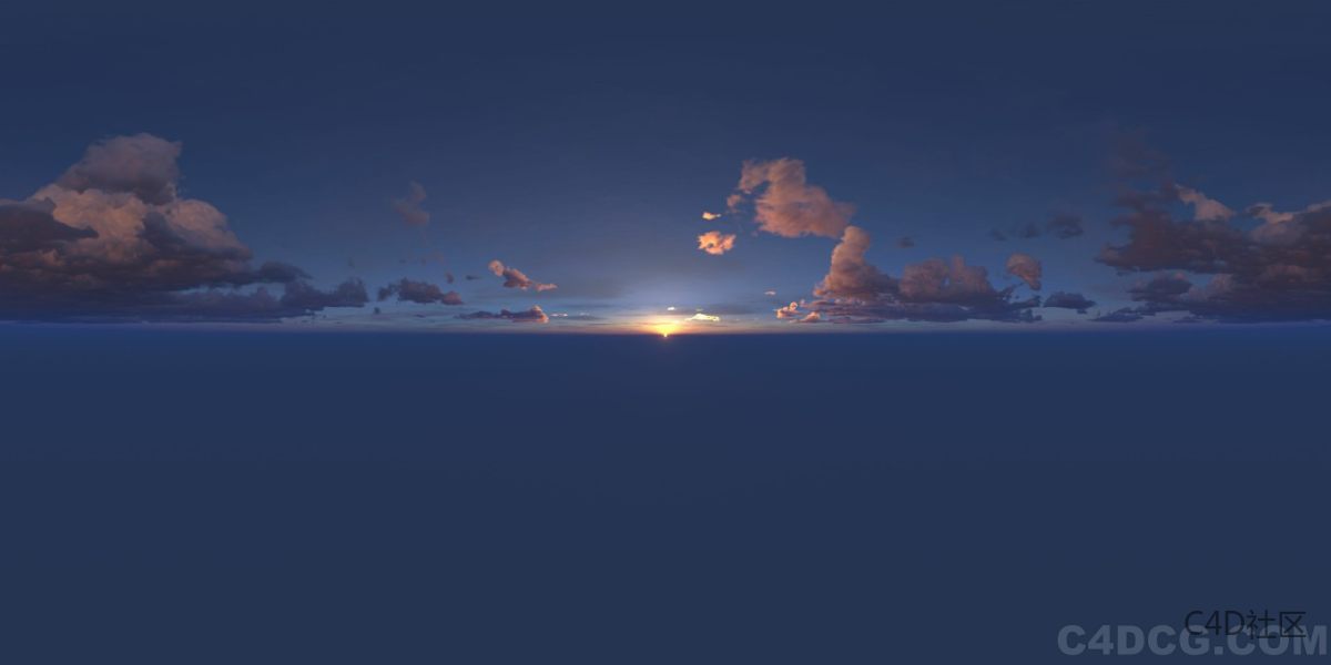 4K-HDRI-全景天空-日落黄昏时分