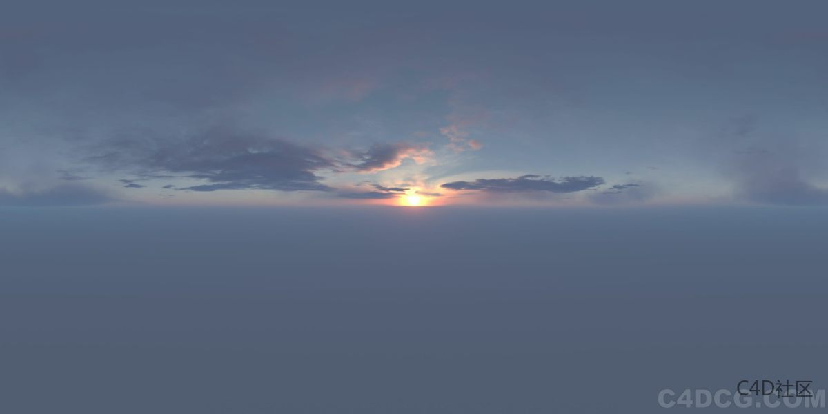 4K-HDRI-全景天空-日出拂晓天渐蓝