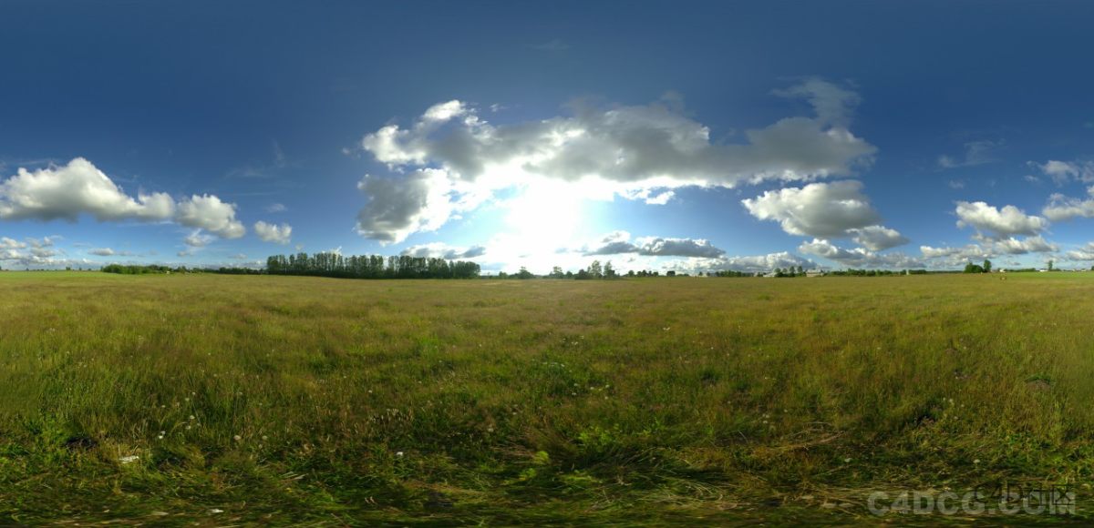 全景天空-6K HDRI-正午阳光当空