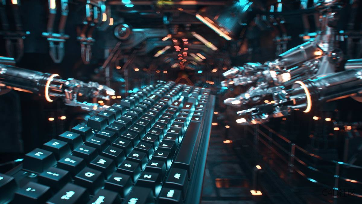 某机械键盘打宣传广告样品临摹