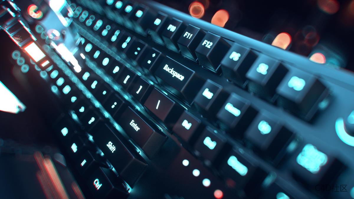 某机械键盘打宣传广告样品临摹