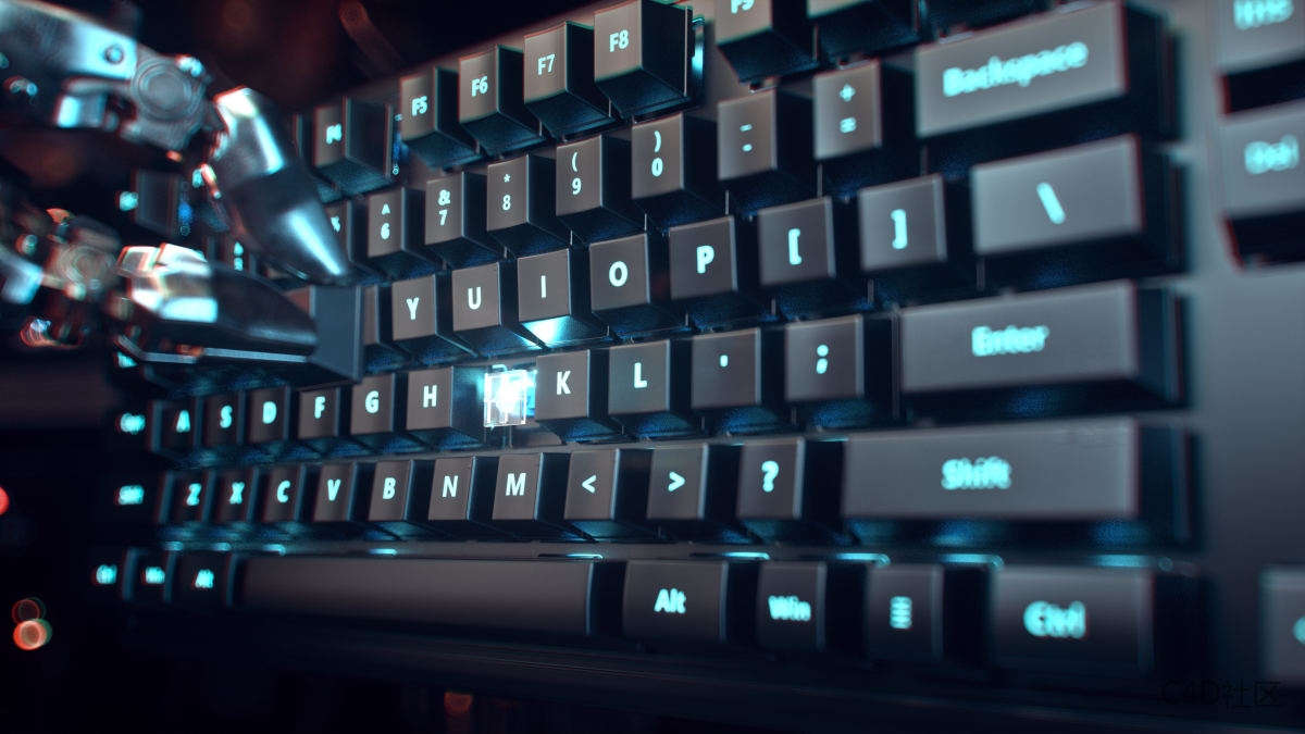 某机械键盘打宣传广告样品临摹