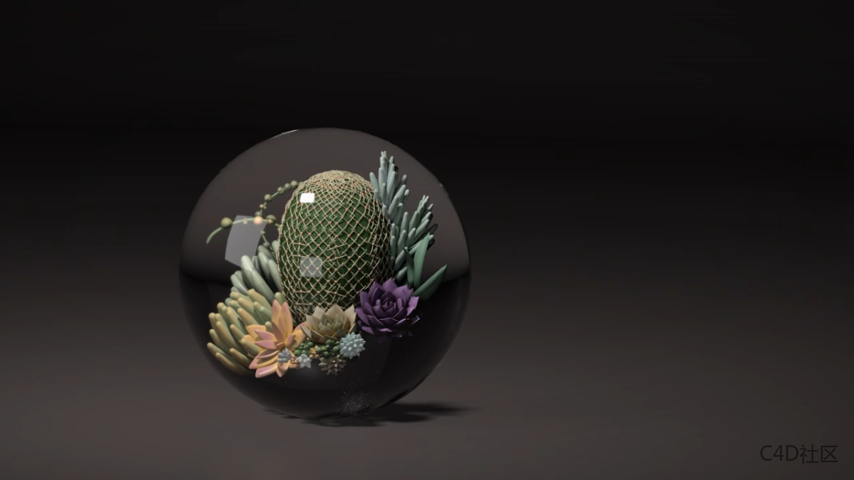 超级花园-C4D动画绿色植物